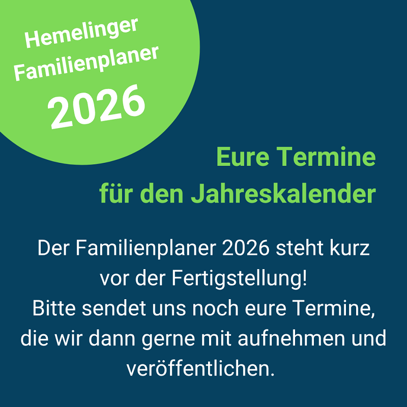 Aufruf Termine für den Familienplaner 2026