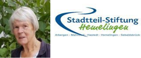 Foto: Ilse Döring und Logo Stadtteil-Stiftung Hemelingen